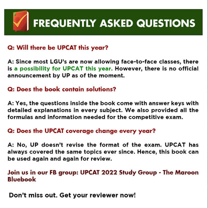 UPCAT Reviewer 2023 - College Entrance Exam Reviewer